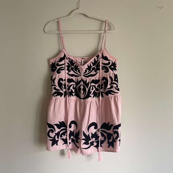 Free People Pink Embroidered Romper - Picture 5 of 8